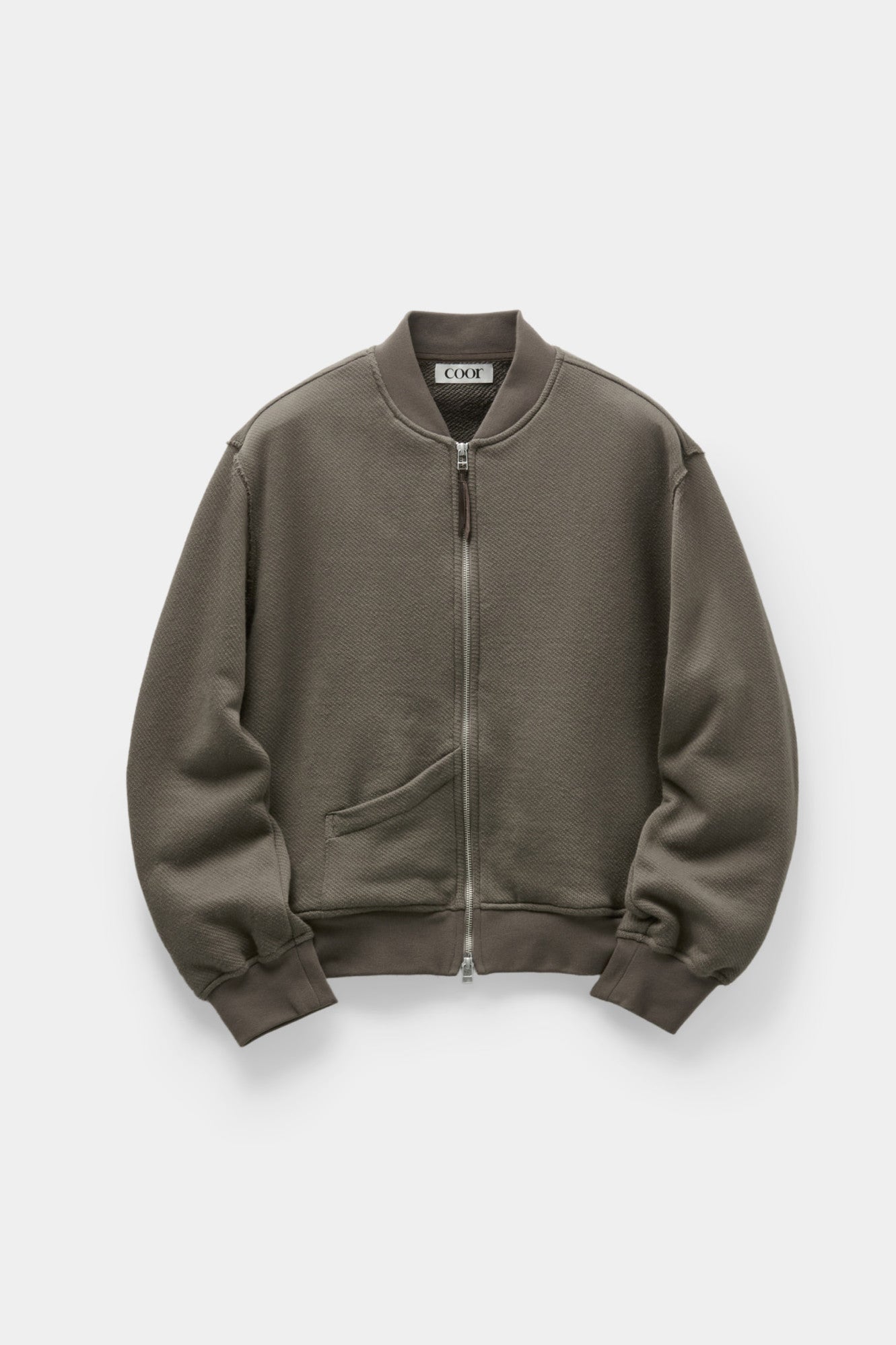 Coor - Cotton Aviation Sweat Zip Up (Khaki Brown) product image 1 | TRAB K-Fashion Australia