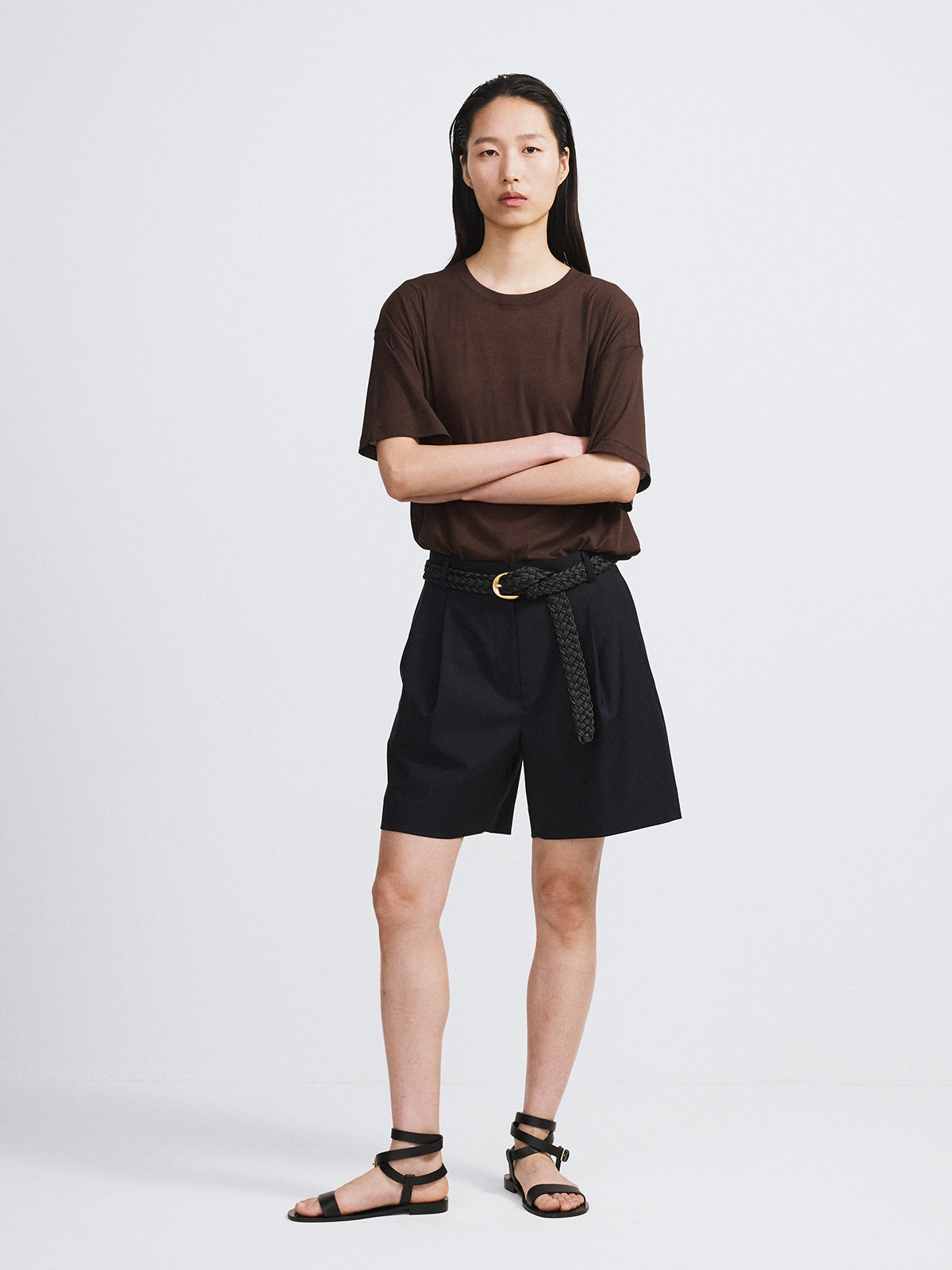Recto - Loose Fit Sheer T-Shirt (Marron) product image 4 | TRAB K-Fashion Australia