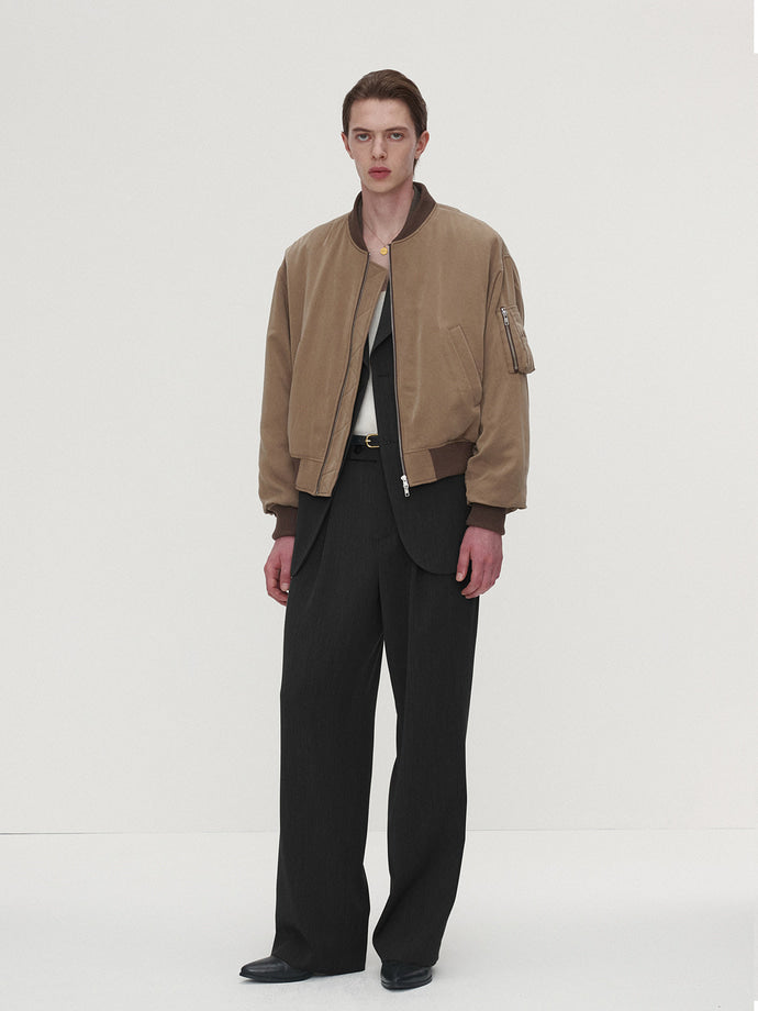 Tonywack - Wool Twill Pleated Wide Trousers (Black) product image 2 | TRAB K-Fashion Australia