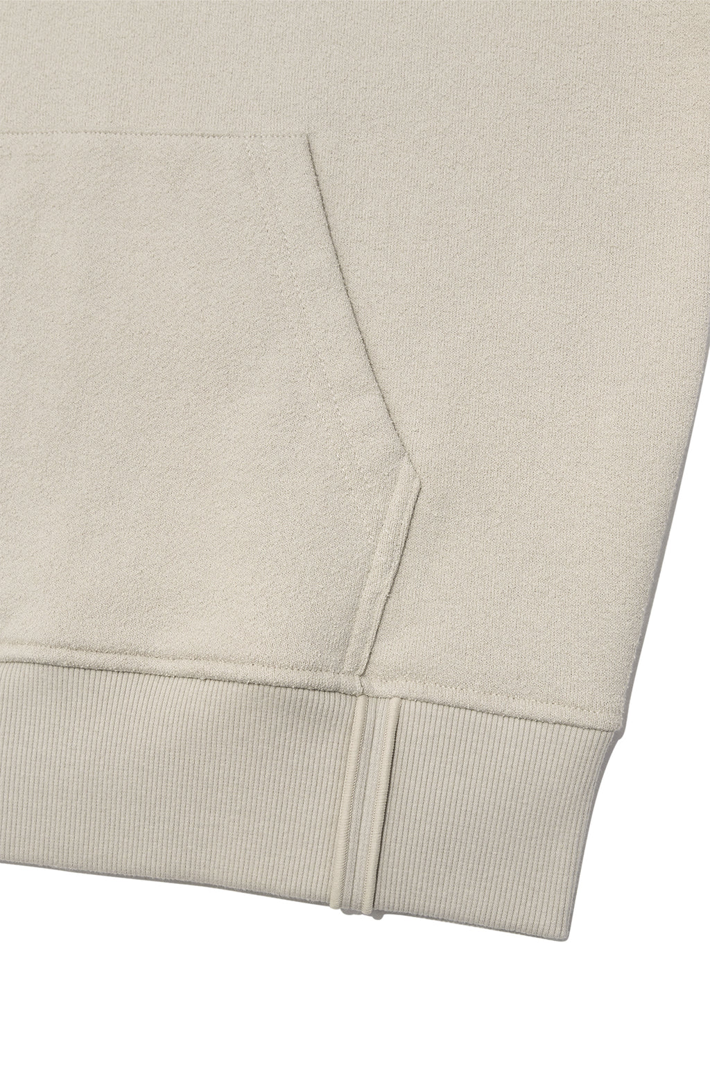 Matin Kim - Rib Cut Detail Logo Hoody (Beige) product image 5 | TRAB K-Fashion Australia
