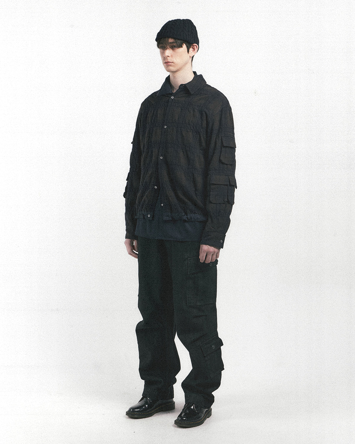 Eastlogue - Magazine Pouch Shirts (Brown Navy Check) product image 4 | TRAB K-Fashion Australia