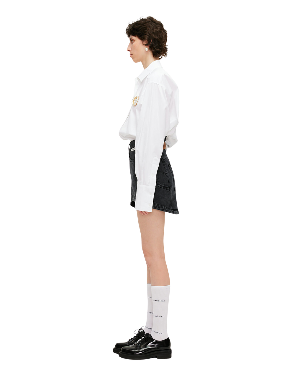 Kimhe Kim - Shirt With Brooch (White) product image 3 | TRAB K-Fashion Australia
