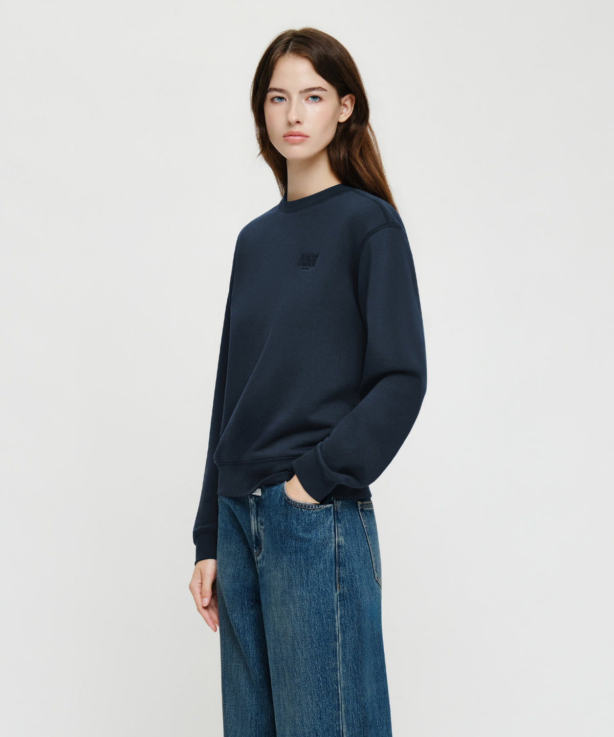 Marithe & Francois Girbaud - Small Classic Logo Sweatshirt (Navy) product image 2 | TRAB K-Fashion Australia