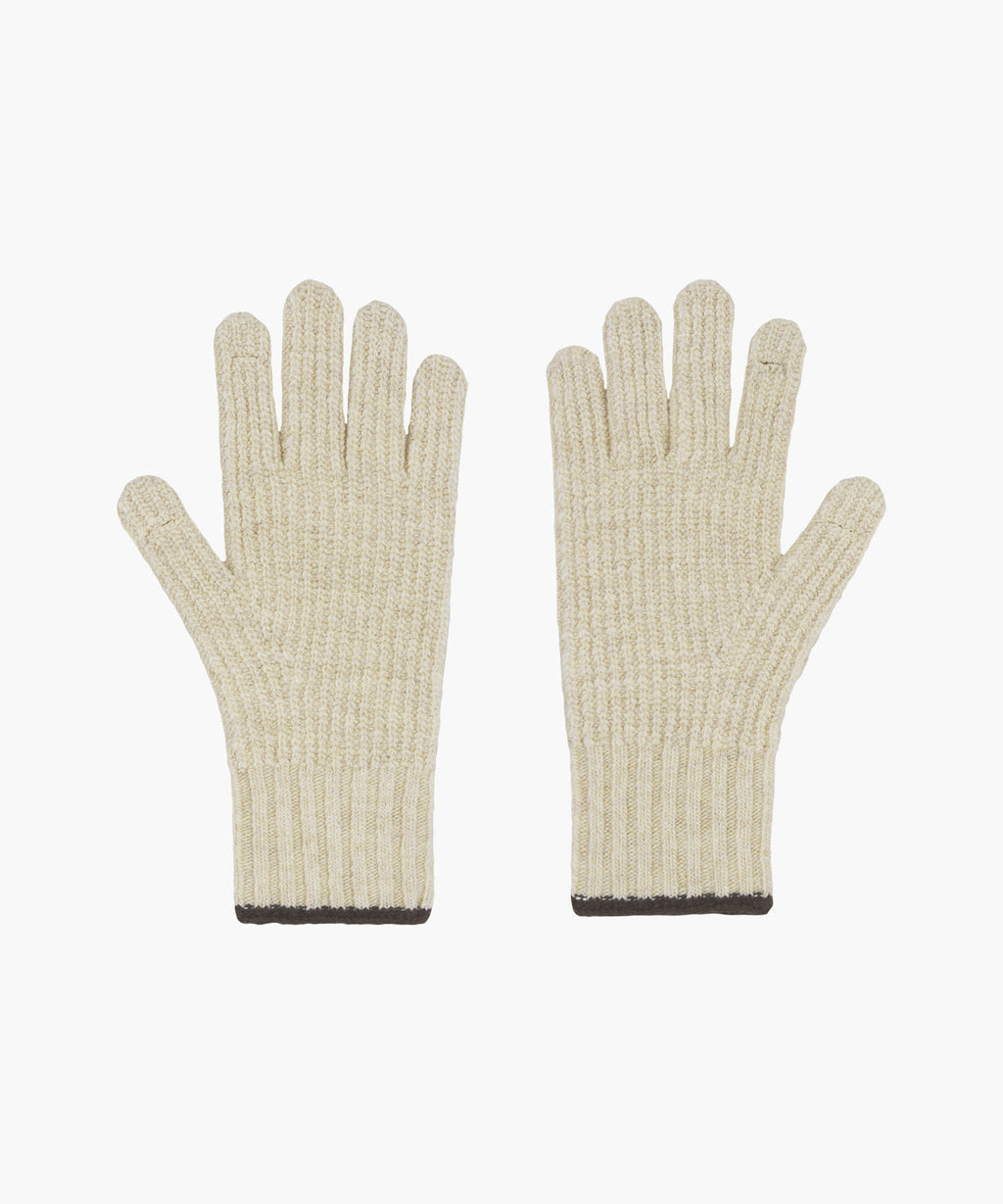 Marithe & Francois Girbaud - Classic Logo Knit Glove (Light Beige) product image 2 | TRAB K-Fashion Australia