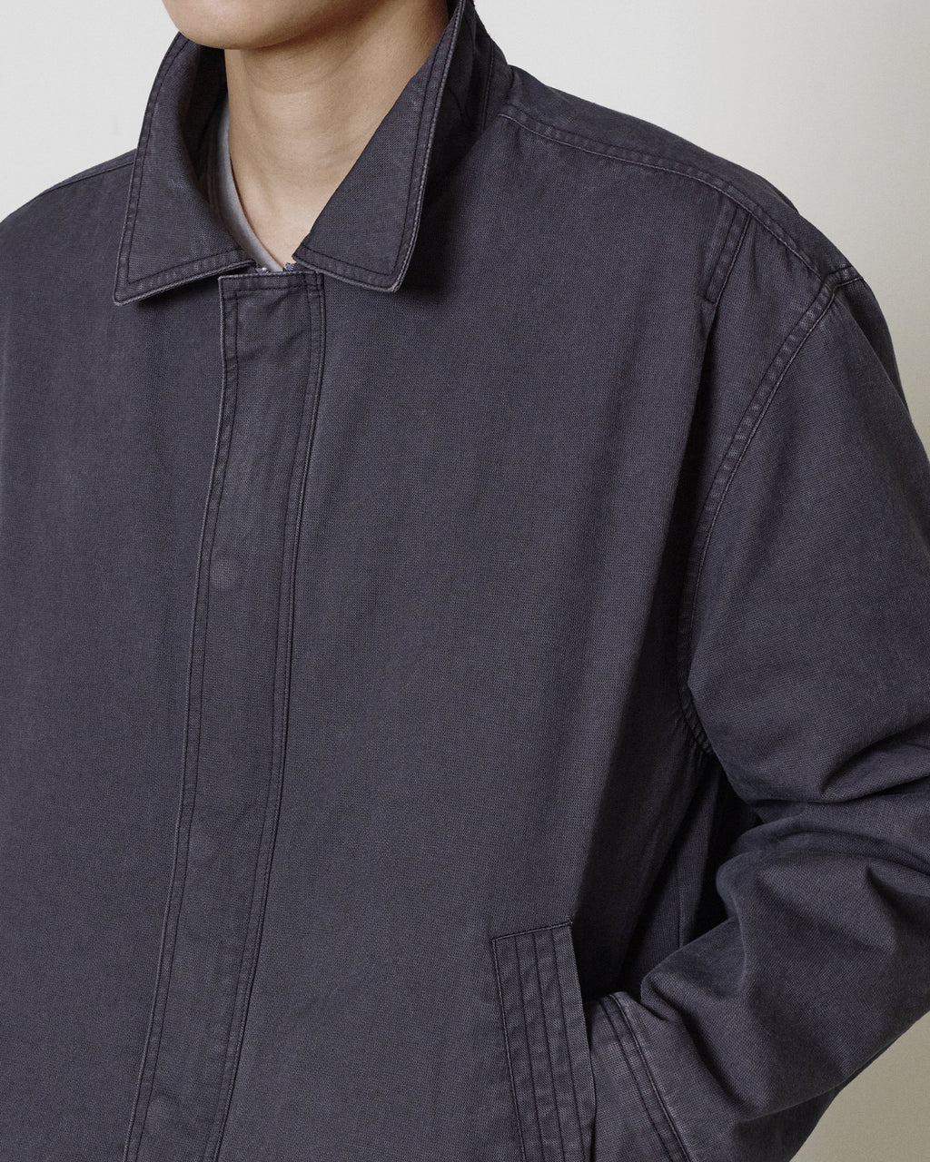 Brownyard - Vintage Cotton Blouson (Navy) product image 4 | TRAB K-Fashion Australia