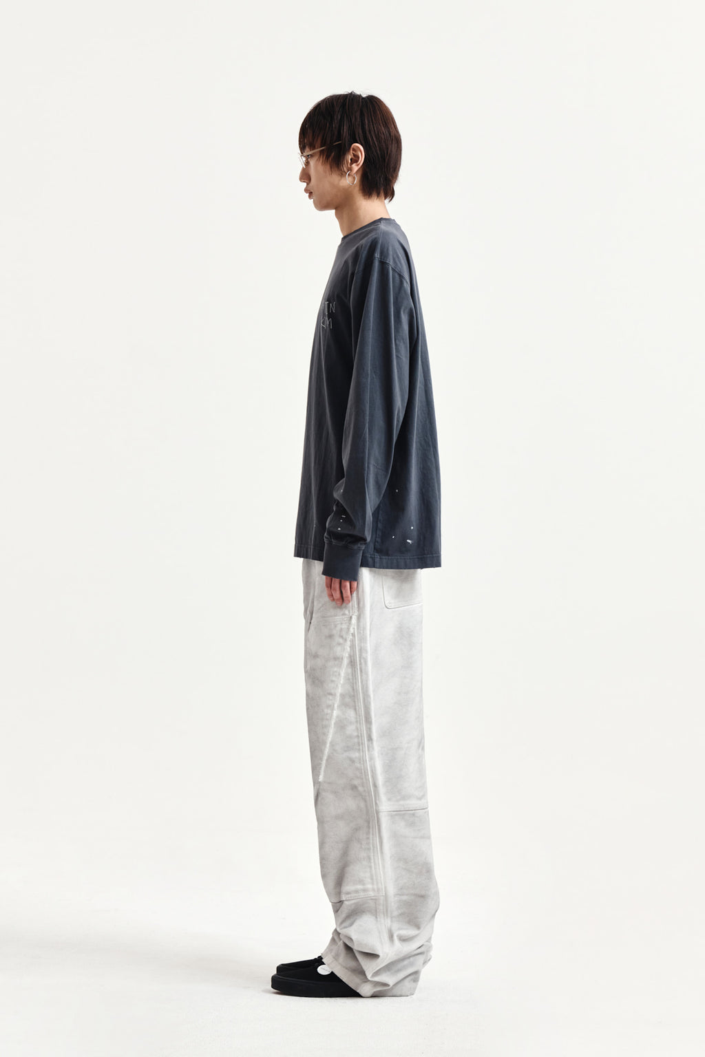 Matin Kim - Vintage Washed Logo Top (Charcoal) product image 11 | TRAB K-Fashion Australia