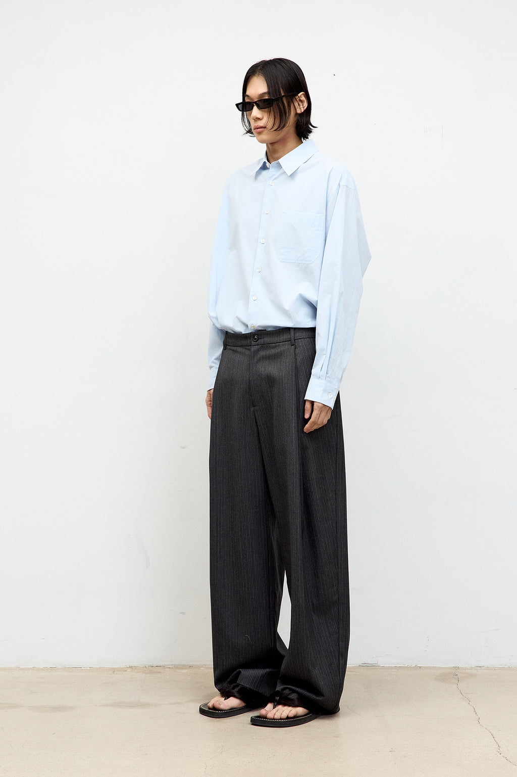 Coor - Solid Crease Shirt (Sky Blue) product image 3 | TRAB K-Fashion Australia