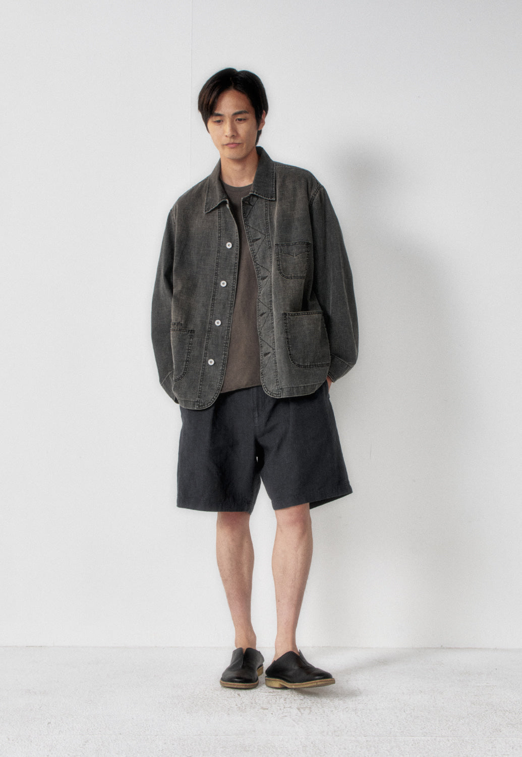Art if acts - Linen Western Coverall Jacket (Black) product image 3 | TRAB K-Fashion Australia