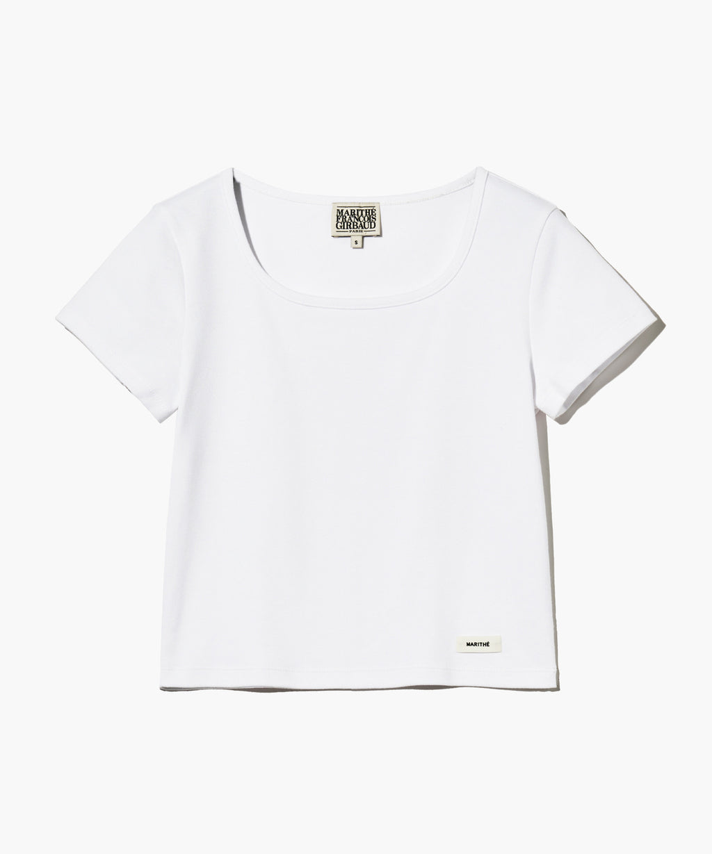 Marithe & Francois Girbaud - Basic Crop Tee (White) product image 6 | TRAB K-Fashion Australia