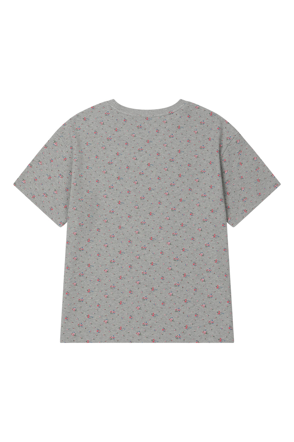 Deinet - Soft Waffle Flower T-Shirt (Melange Grey) product image 2 | TRAB K-Fashion Australia