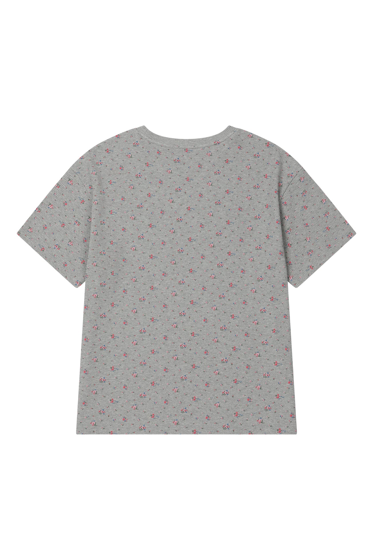 Deinet - Soft Waffle Flower T-Shirt (Melange Grey) product image 2 | TRAB K-Fashion Australia