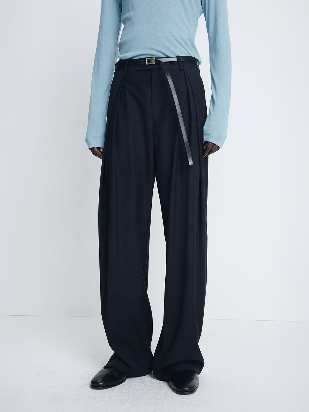 Tonywack - Cross Tuck Wide Trousers (Black) product image 1 | TRAB K-Fashion Australia