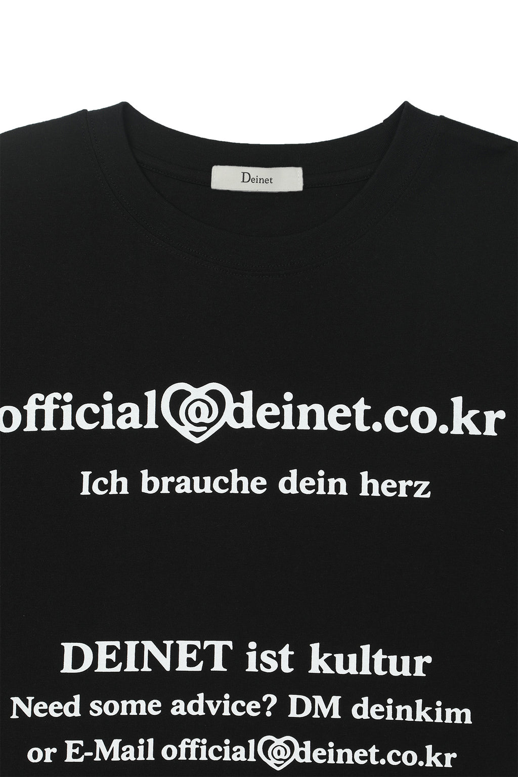 Deinet - Lettering Graphic Oversized T-Shirt (Black) product image 3 | TRAB K-Fashion Australia
