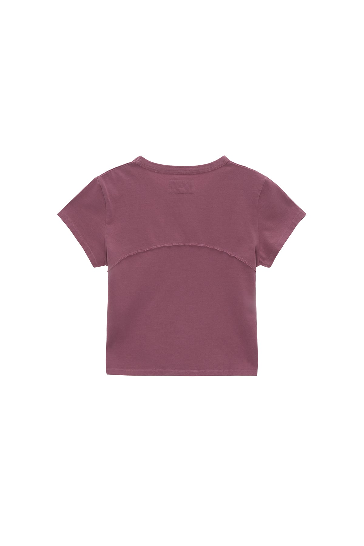 Matin Kim - Pigment Cut Out Logo Crop Top (Smoke Pink) product image 2 | TRAB K-Fashion Australia