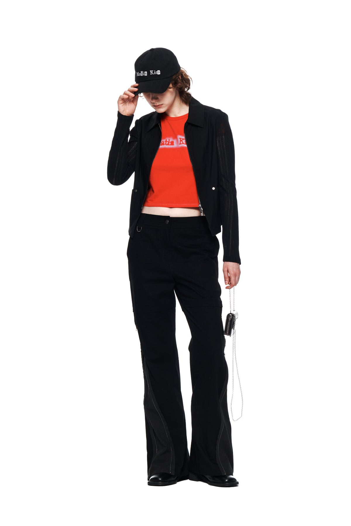 Matin Kim - Zipper Point Boots Cut Pants (Black) product image 8 | TRAB K-Fashion Australia