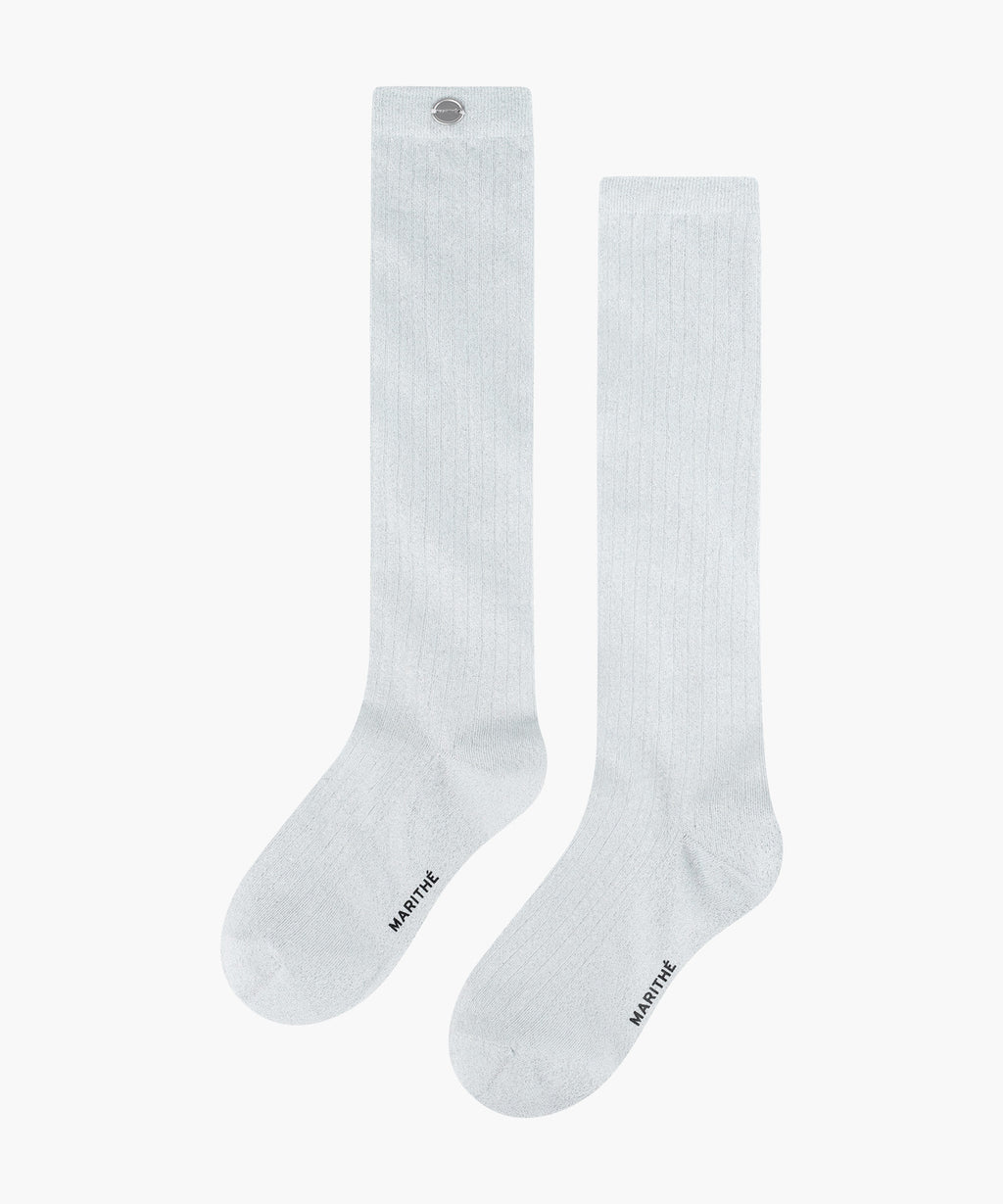 Marithe & Francois Girbaud - Regular Logo Sheer Socks (Light Gray) product image 5 | TRAB K-Fashion Australia