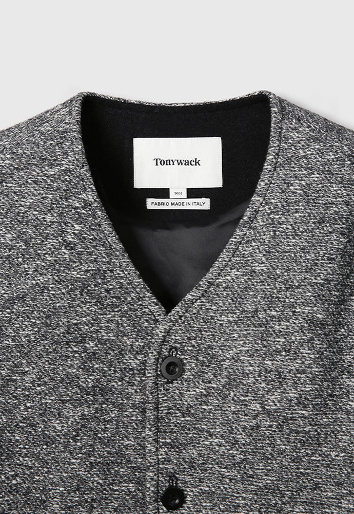 Tonywack - Italian Wool Cotton Tweed Blouson (Tweed Grey) product image 10 | TRAB K-Fashion Australia