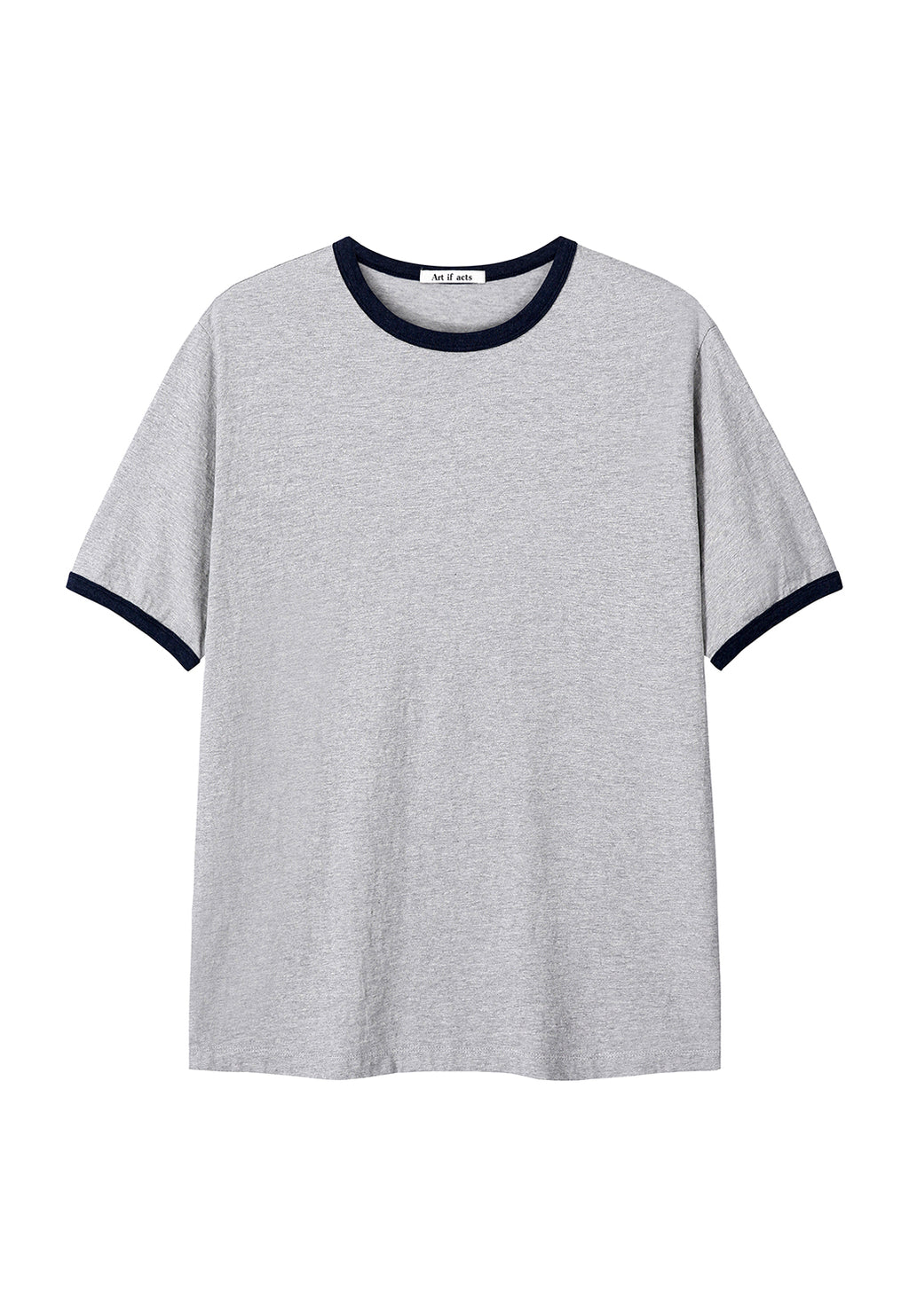 Art if acts - Slub Ringer Tee (Melange Grey/Navy) product image 6 | TRAB K-Fashion Australia