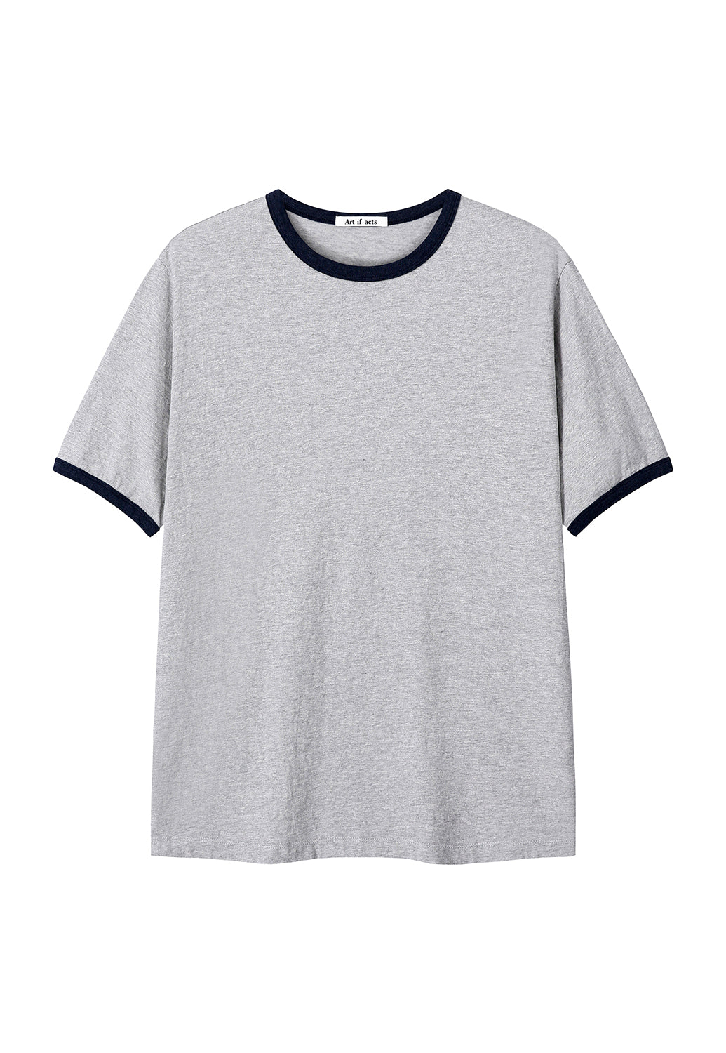 Art if acts - Slub Ringer Tee (Melange Grey/Navy) product image 6 | TRAB K-Fashion Australia