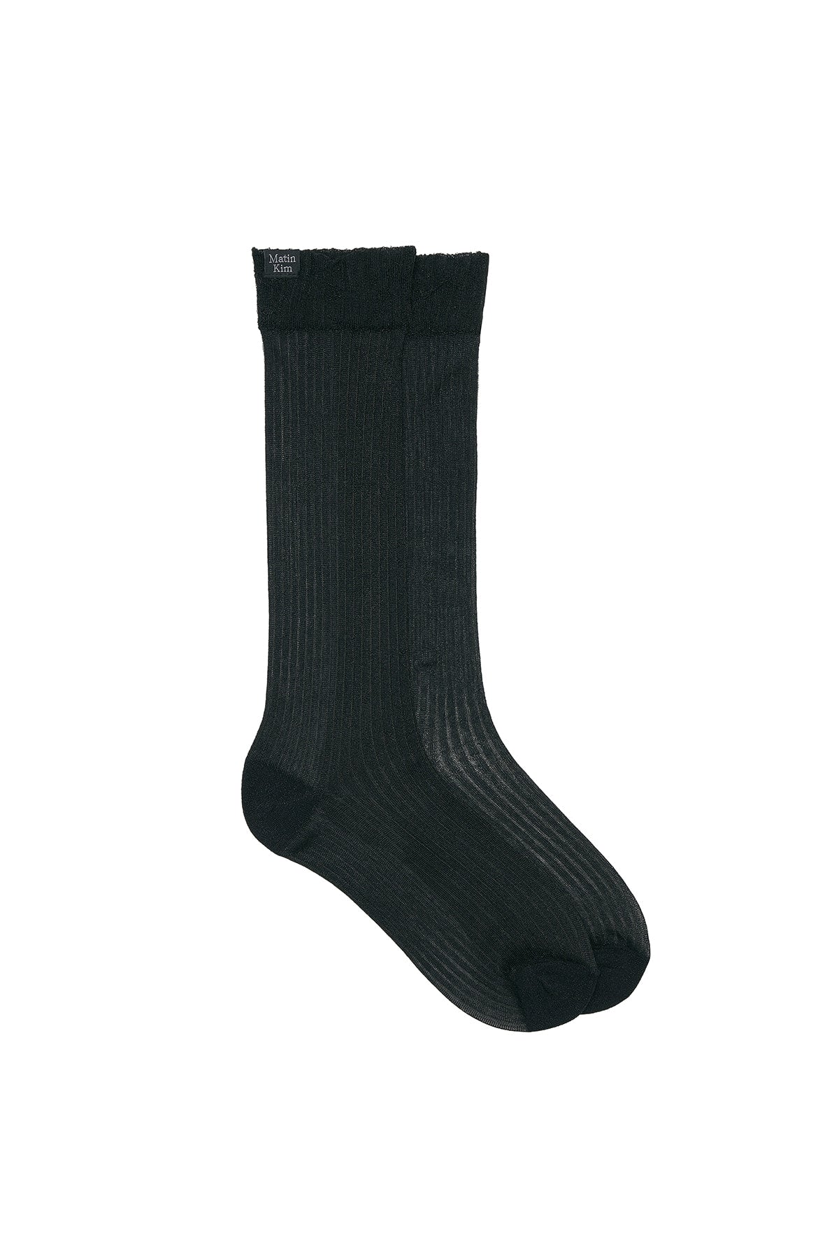 Matin Kim - Glow Sheer Crew Socks (Black) product image 2 | TRAB K-Fashion Australia