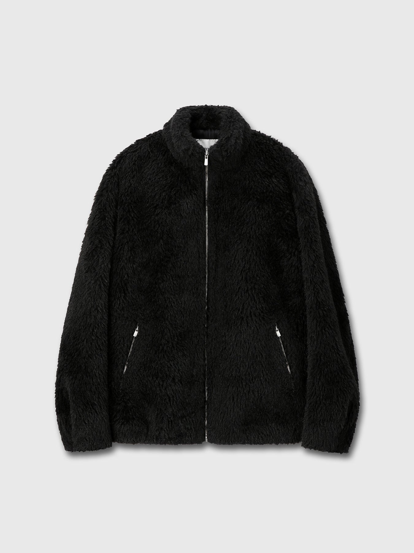 Tonywack - Wool Shaggy Fur Zippered Jacket (Black) product image 9 | TRAB K-Fashion Australia
