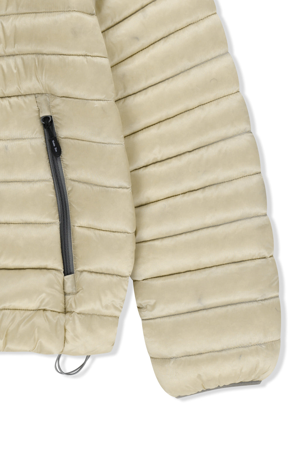 Matin Kim - Contrast Trim Light Down Hoody Jumper (Light Beige) product image 5 | TRAB K-Fashion Australia