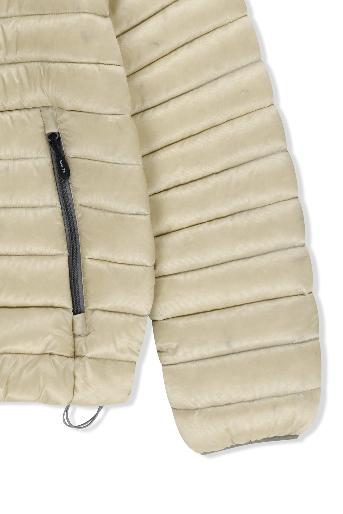 Matin Kim - Contrast Trim Light Down Hoody Jumper (Light Beige) product image 5 | TRAB K-Fashion Australia