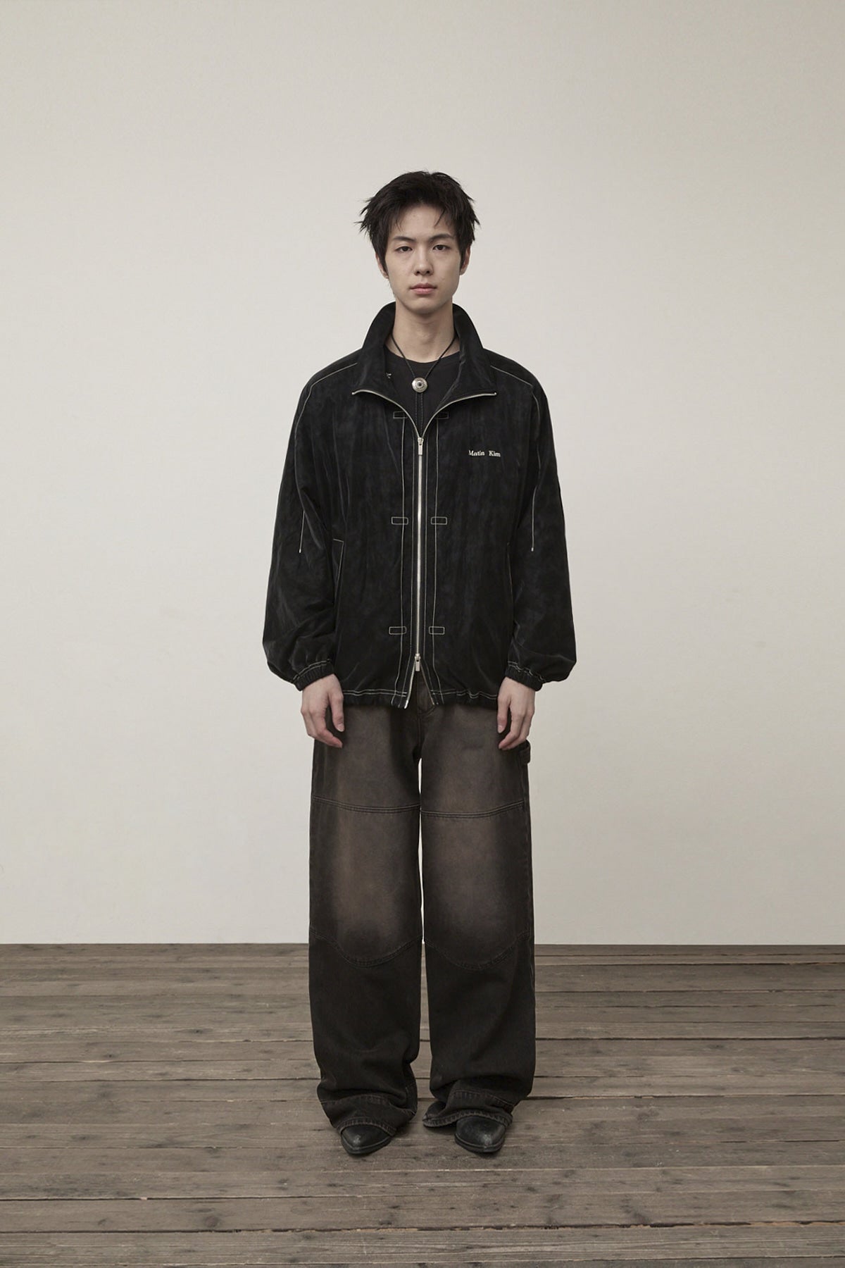 Matin Kim - Stitch Point High Neck Jumper (Black) product image 10 | TRAB K-Fashion Australia