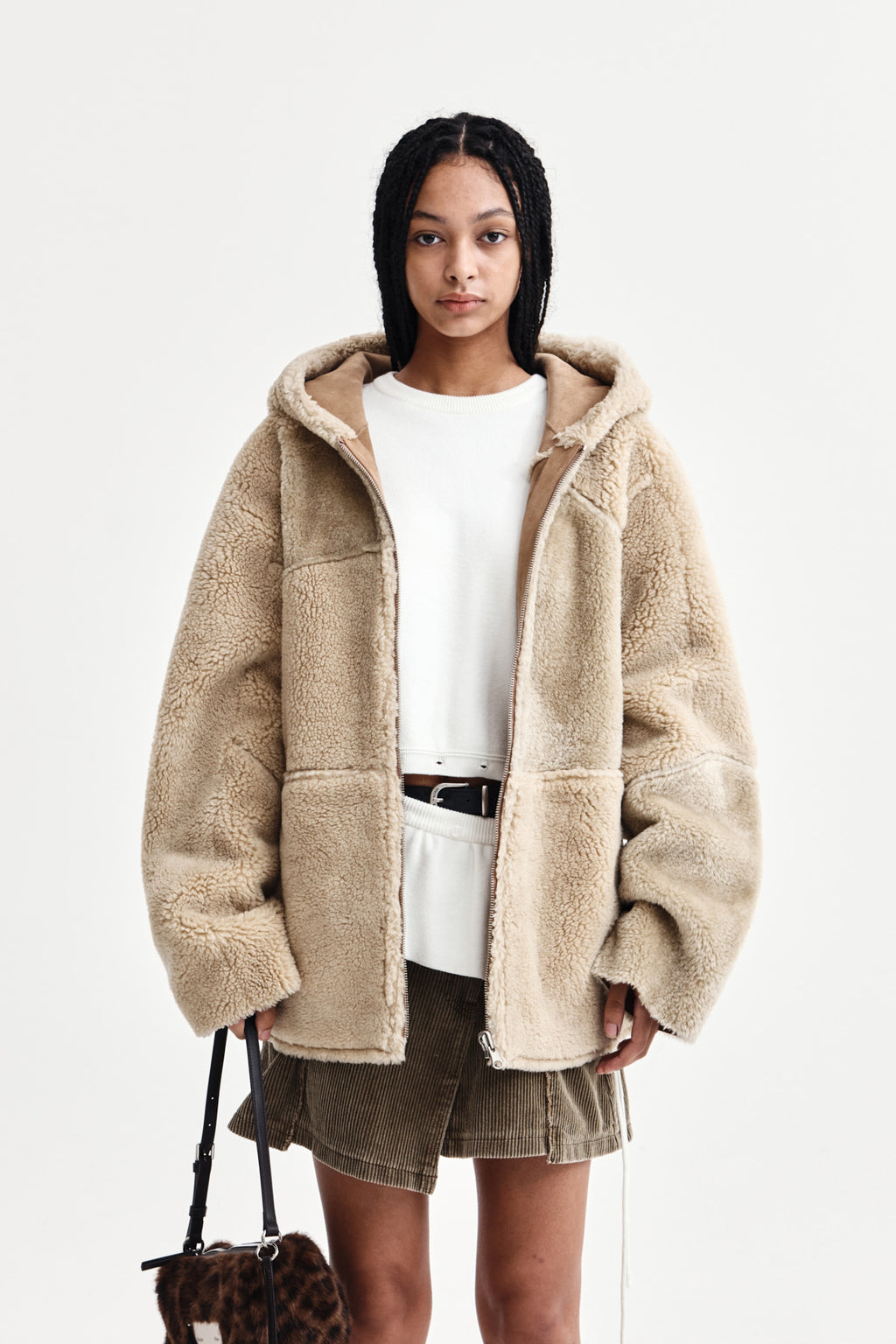 Matin Kim - Reversible Hoody Mustang (Beige) product image 5 | TRAB K-Fashion Australia