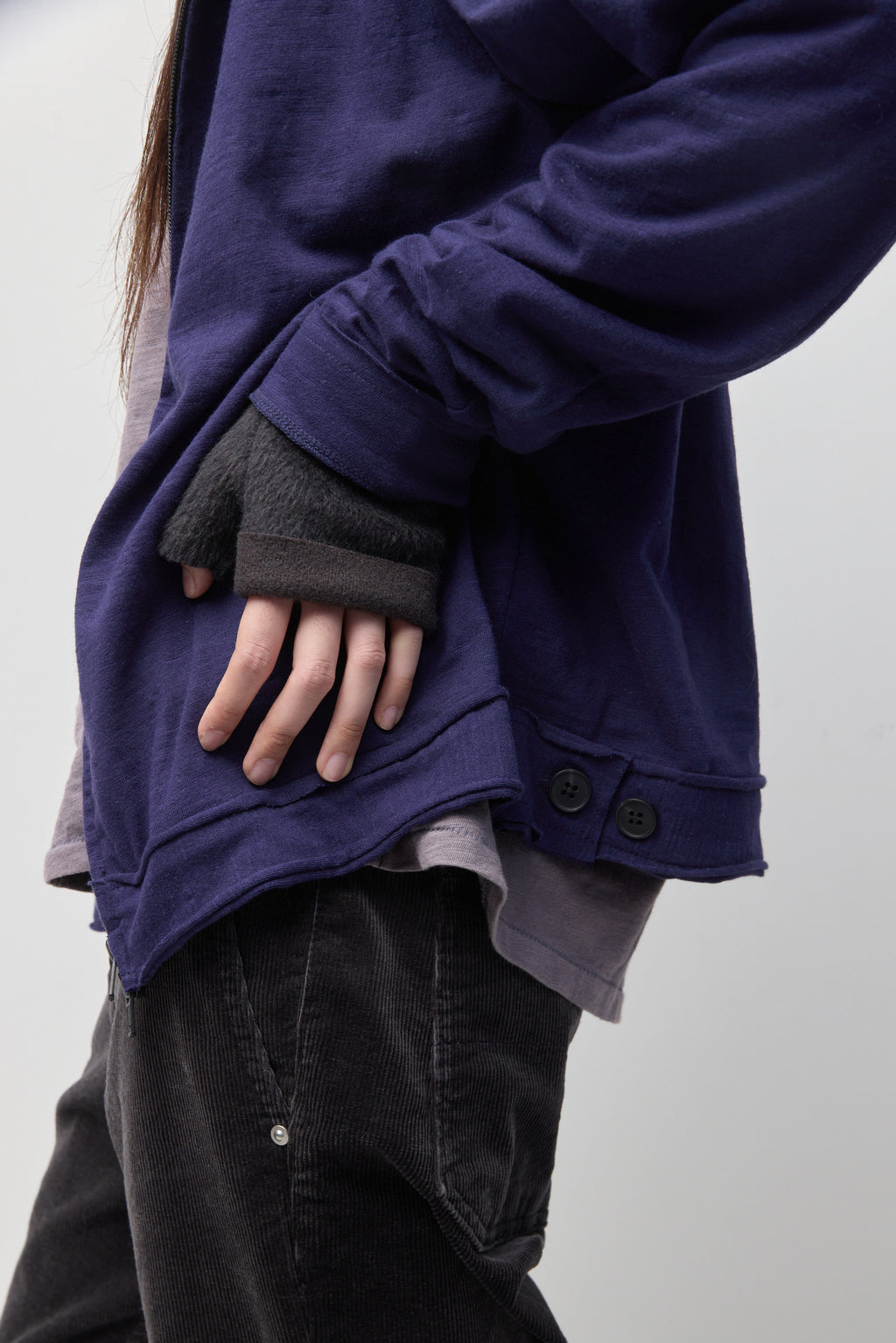 Hatchingroom - Rough Hoodie Slub (Dark Blue) product image 17 | TRAB K-Fashion Australia