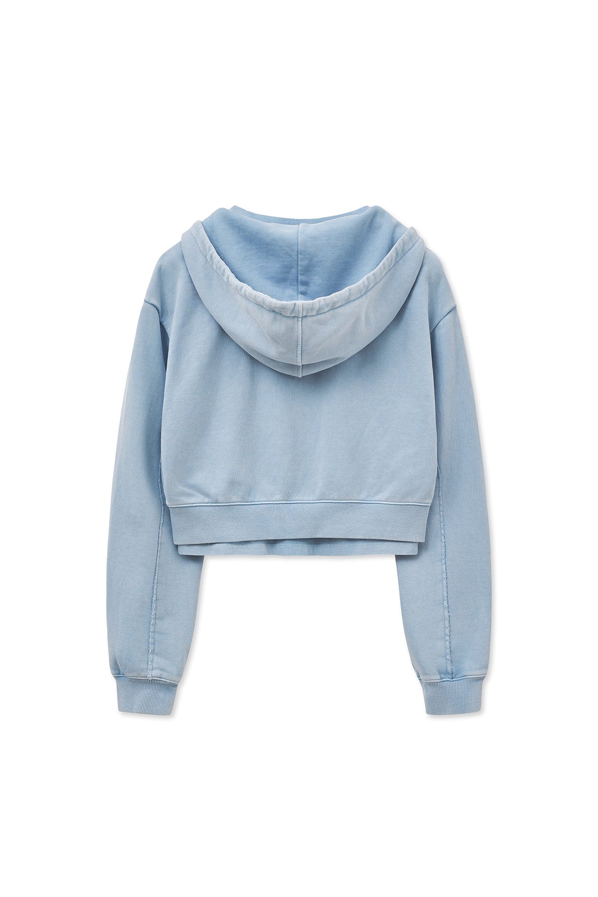 Matin Kim - Washed Layered Crop Hoody (Sky) product image 3 | TRAB K-Fashion Australia