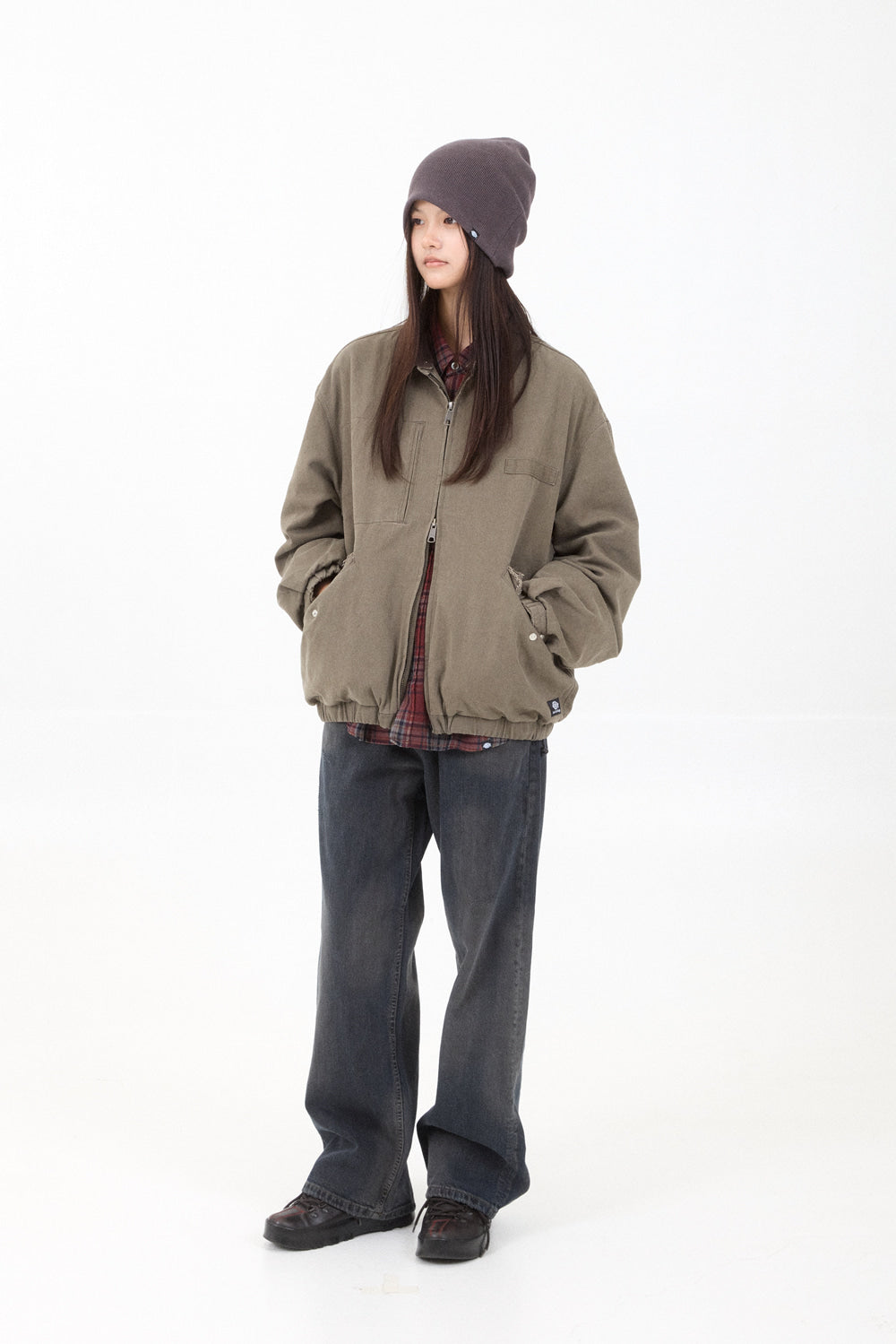 Hatchingroom - Double Face Beanie (Charcoal) product image 7 | TRAB K-Fashion Australia