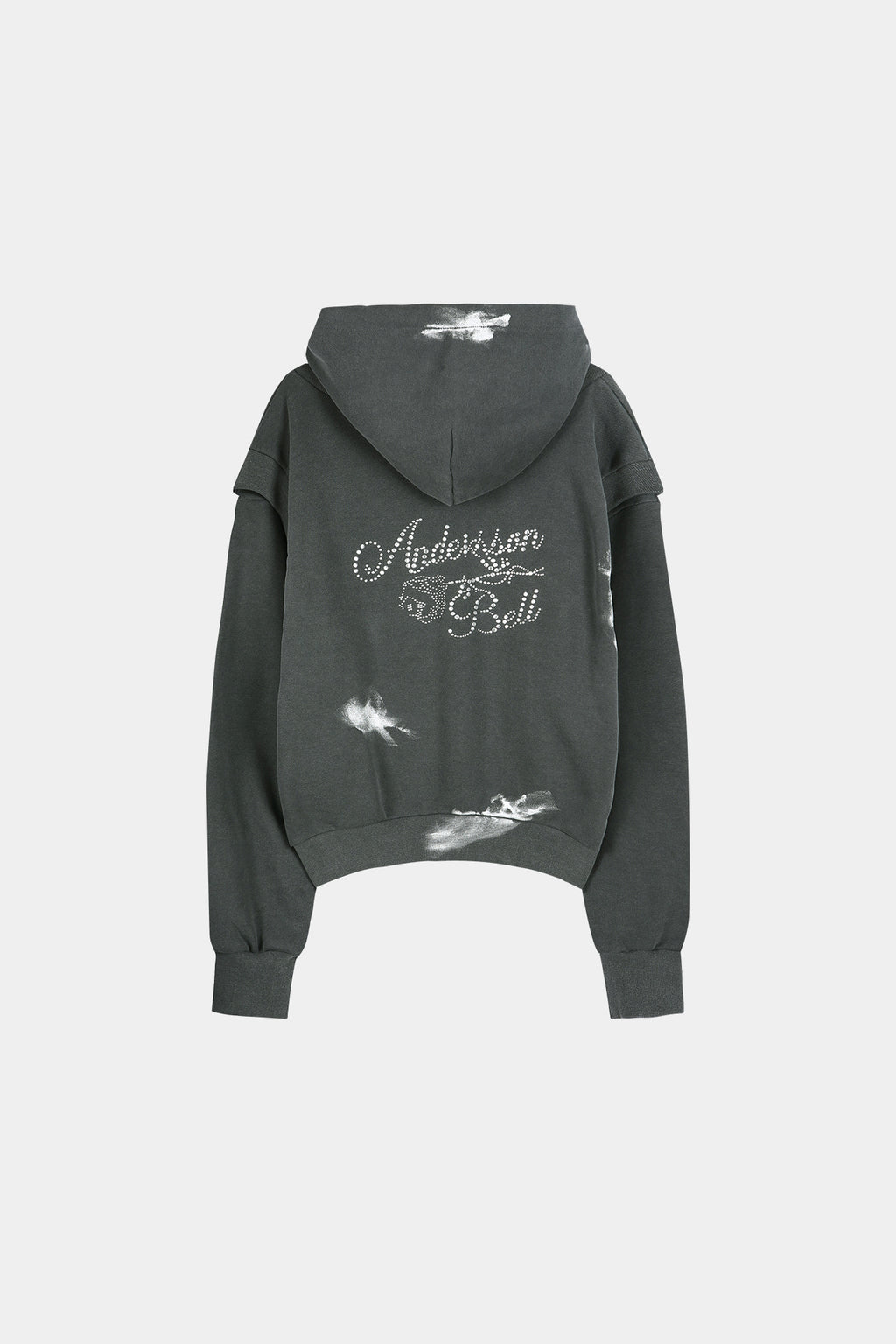 Andersson Bell - Metallic Painted Layered Hoodie (Charcoal) product image 12 | TRAB K-Fashion Australia