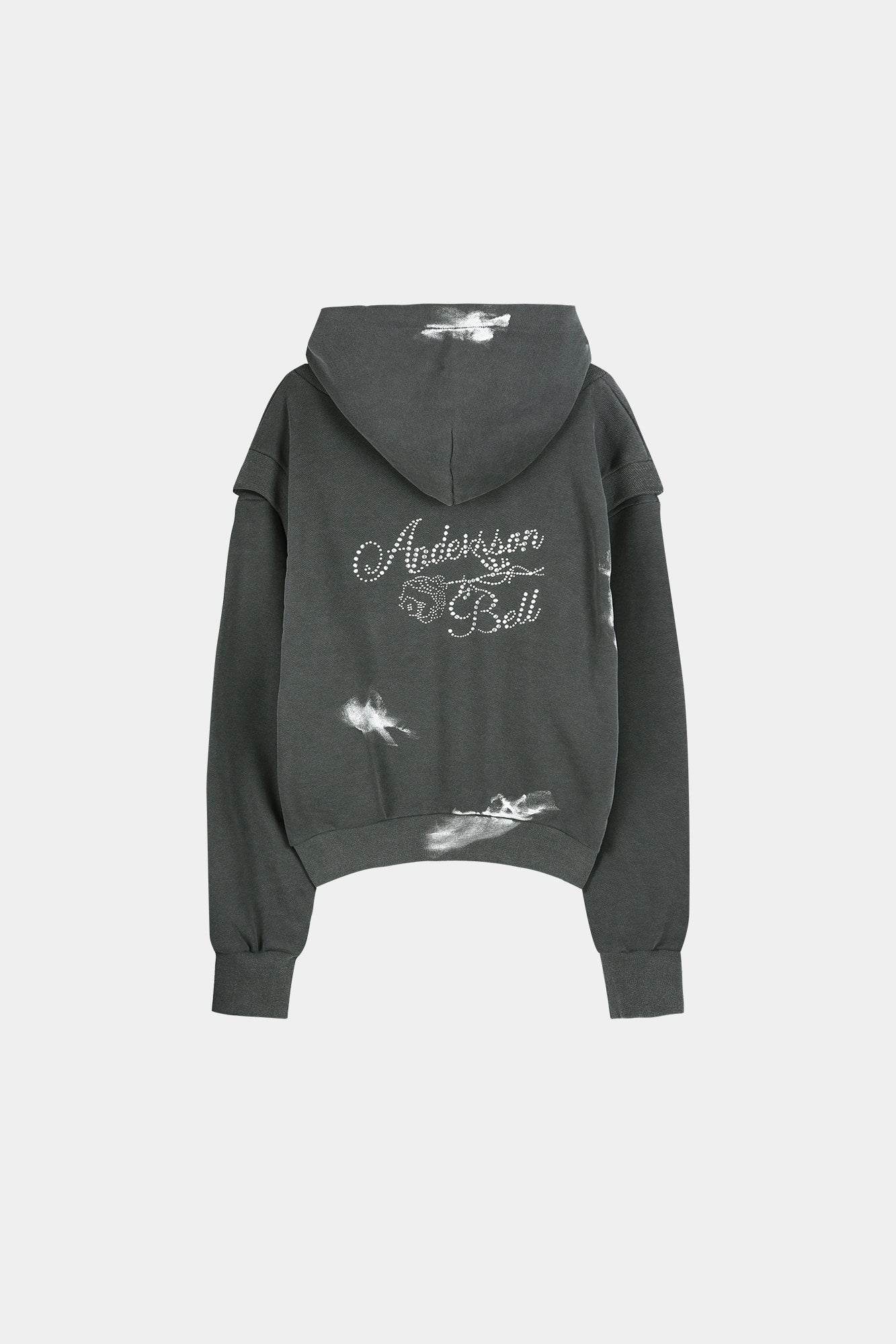 Andersson Bell - Metallic Painted Layered Hoodie (Charcoal) product image 12 | TRAB K-Fashion Australia