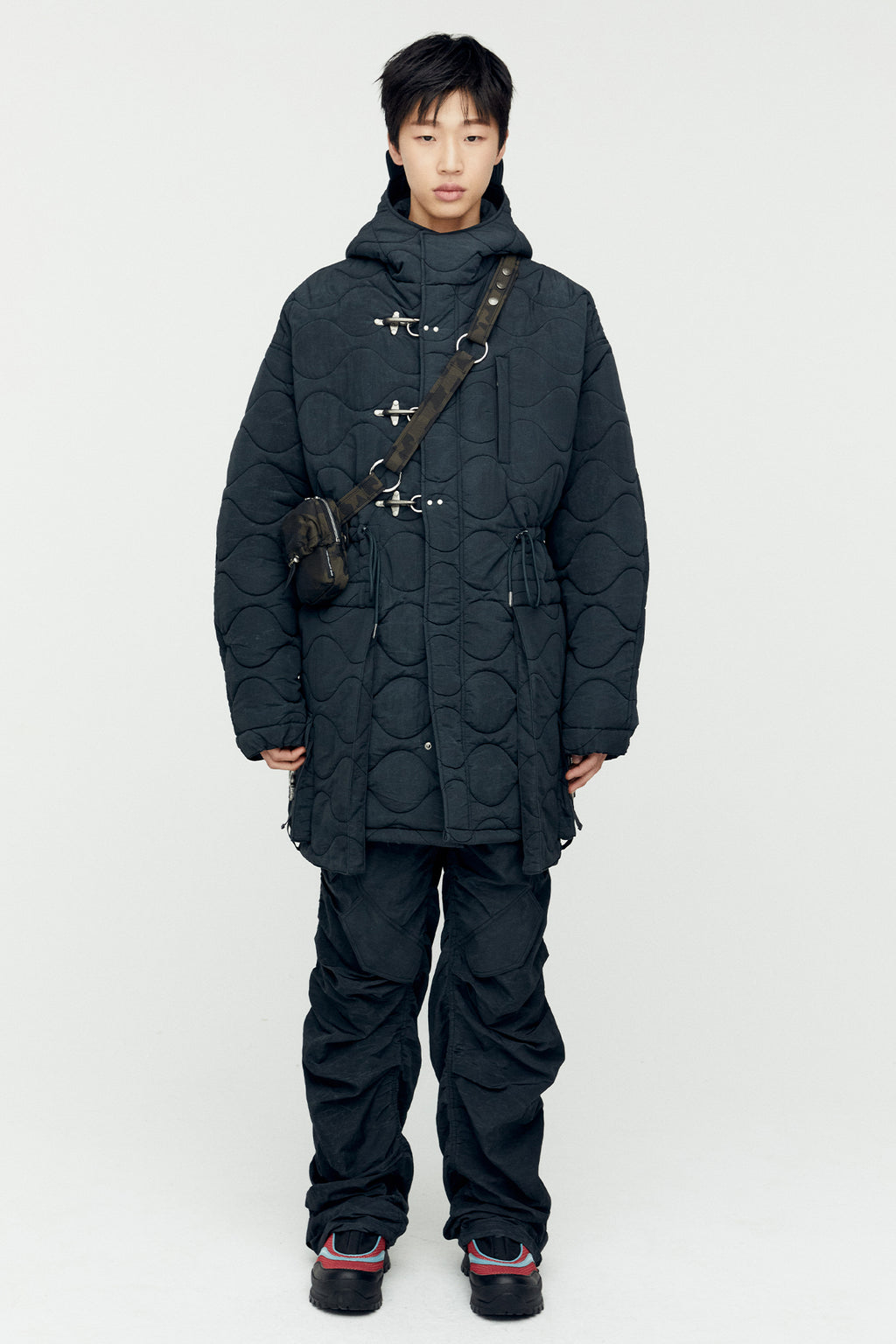 Andersson Bell - Lace-Up Fishtail Parka (Asphalt) product image 2 | TRAB K-Fashion Australia
