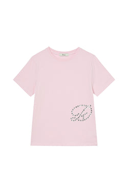 Deinet - Dot D Logo T-Shirt (Light Pink) product image 1 | TRAB K-Fashion Australia