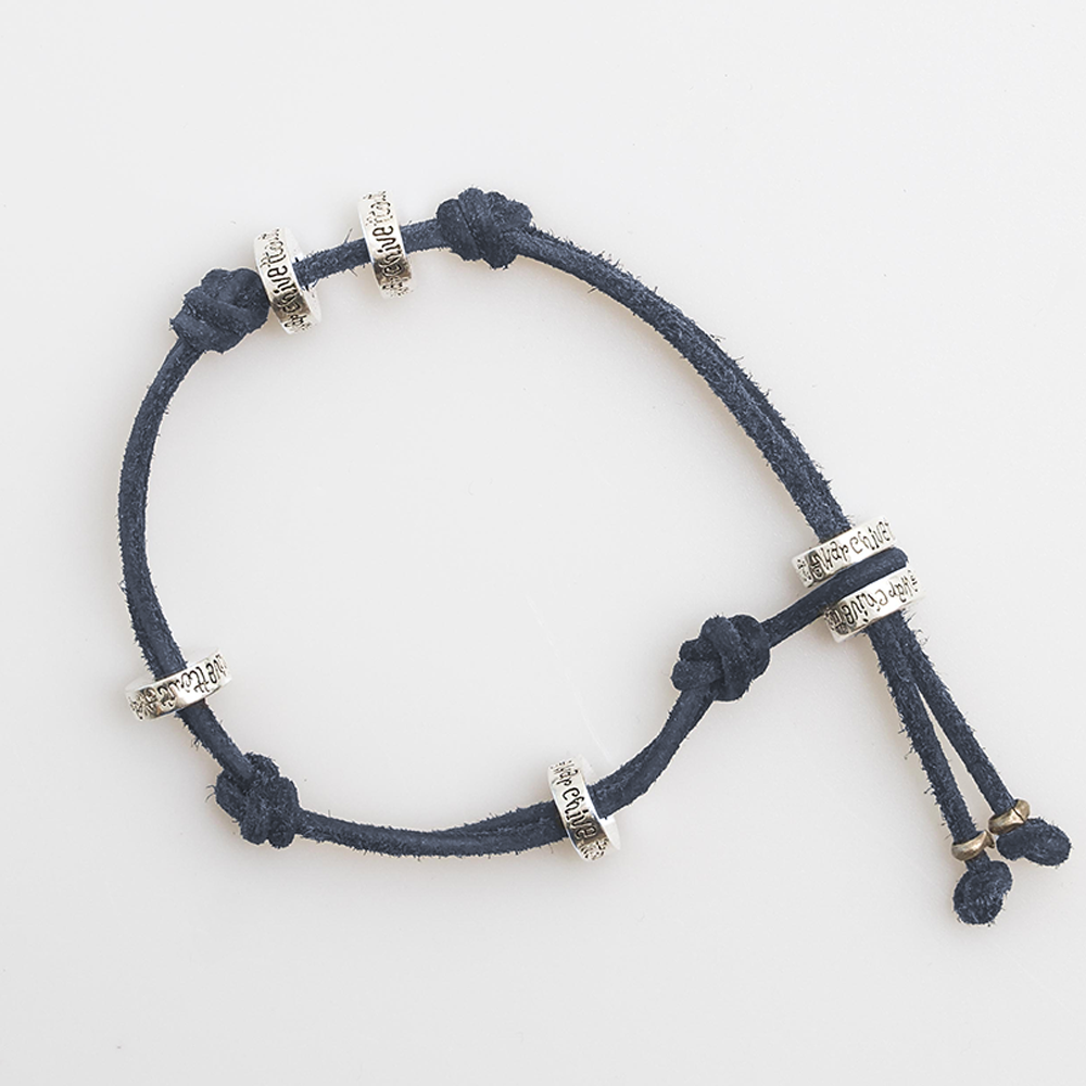 Towtow Archive - Monda Leather Bracelet (Navy) product image 1 | TRAB K-Fashion Australia