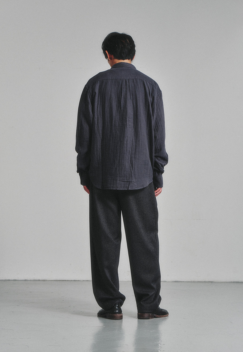 Art if acts - Comfy Side Tuck Curved Trousers (Charcoal) product image 4 | TRAB K-Fashion Australia