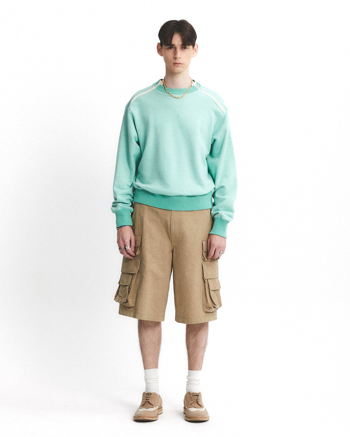 Eastlogue - Army Double Zip Sweatshirt (L.green) product image 1 | TRAB K-Fashion Australia