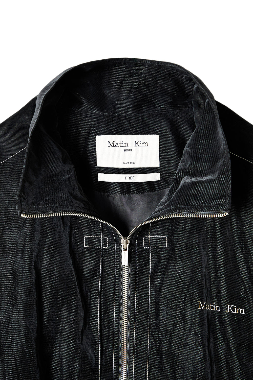 Matin Kim - Stitch Point High Neck Jumper (Black) product image 3 | TRAB K-Fashion Australia