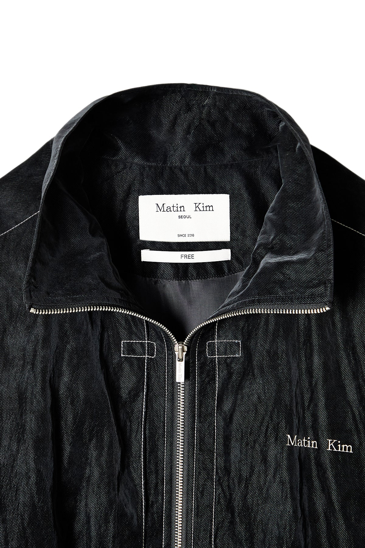 Matin Kim - Stitch Point High Neck Jumper (Black) product image 3 | TRAB K-Fashion Australia