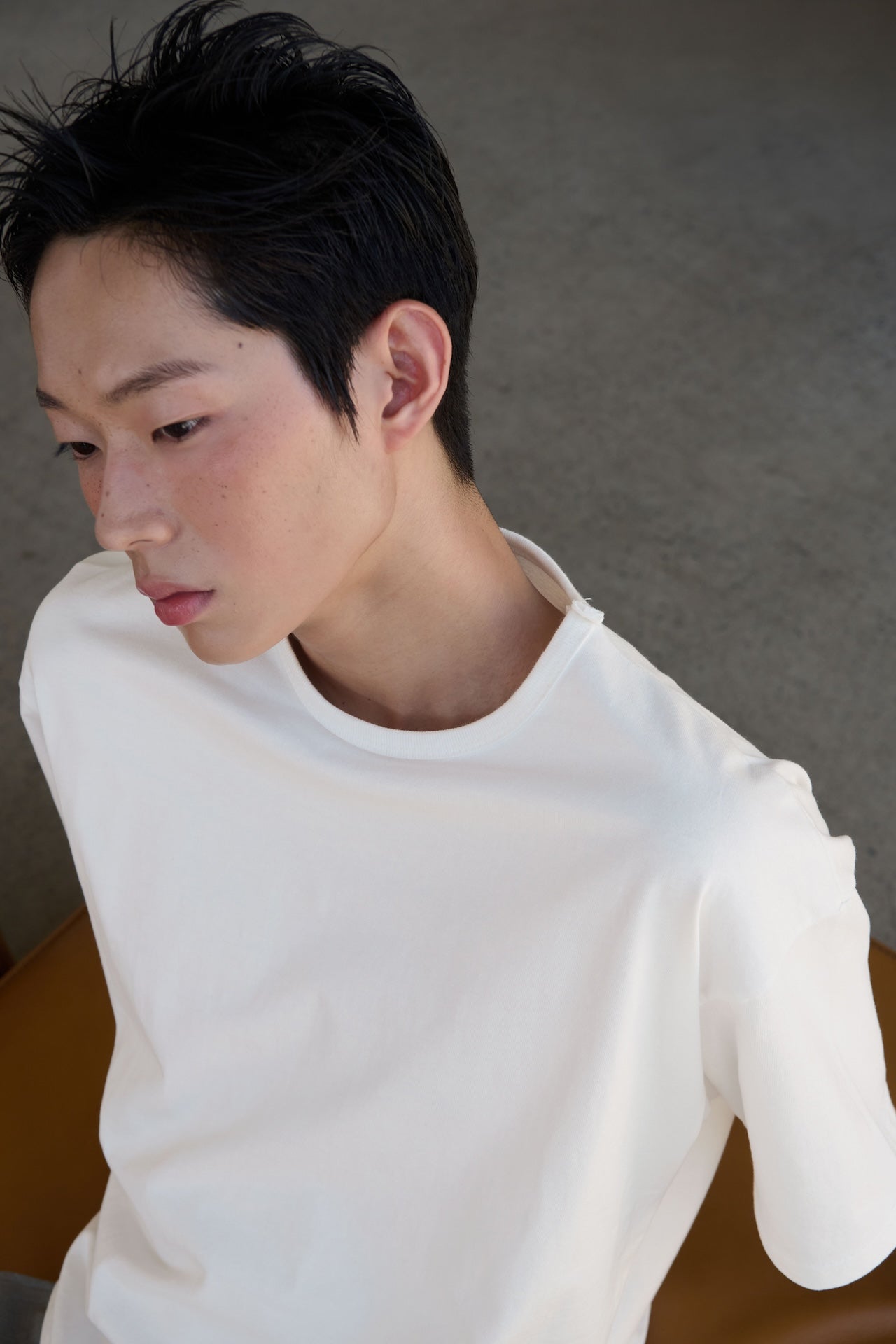 STU - Overlap Crop T-shirt (Ivory) product image 15 | TRAB K-Fashion Australia
