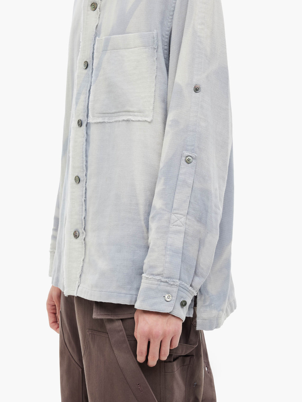 Jiyong Kim - Sun-Bleached Strap Detailed Shirt (Grey) product image 5 | TRAB K-Fashion Australia