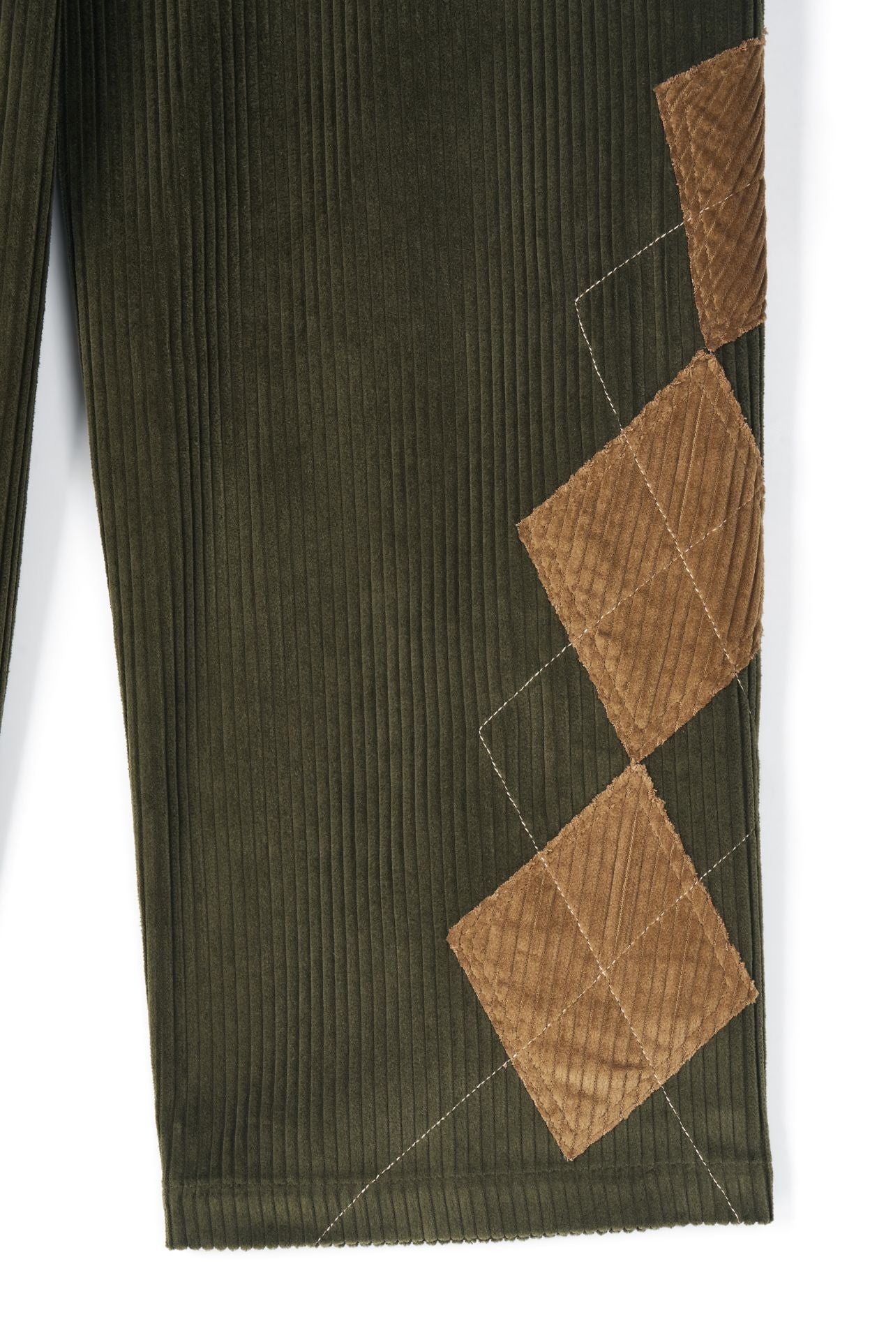 Ioedle - Argyle Kite Stem Corduroy Pants (Olive) product image 7 | TRAB K-Fashion Australia