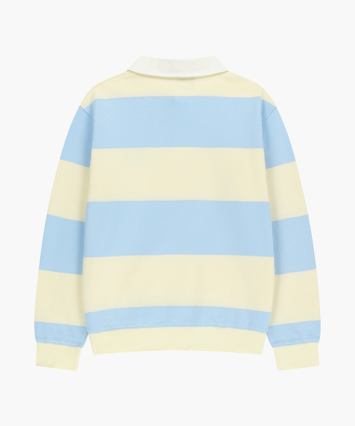 Marithe & Francois Girbaud - Small Classic Logo Rugby Stripe Sweatshirt (Sky Blue) product image 5 | TRAB K-Fashion Australia