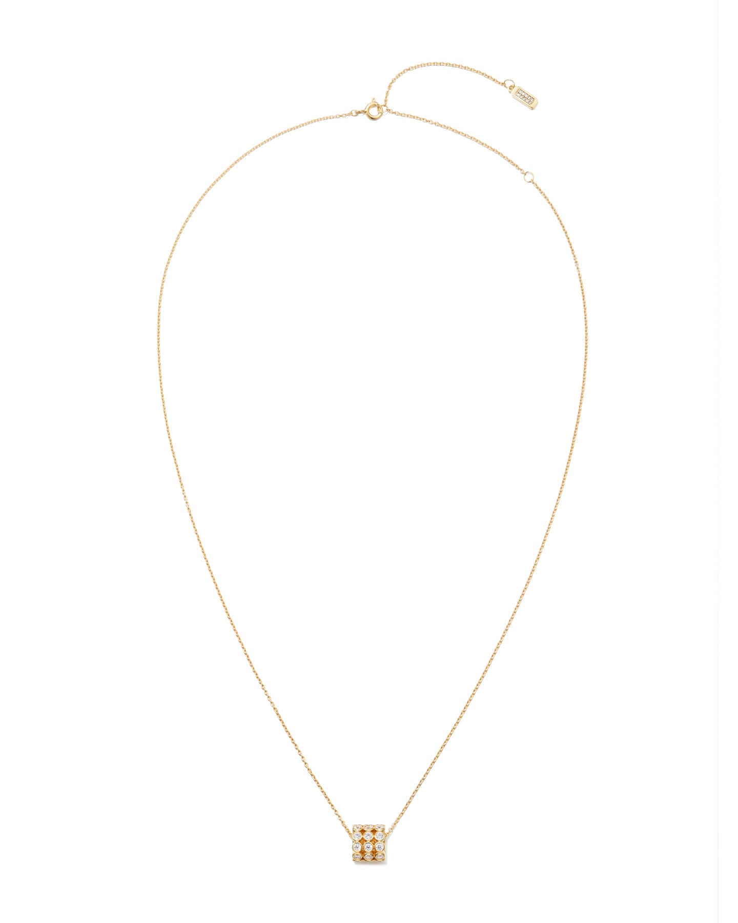Numbering - Bezel Stone Cylinder Pendant Necklace #3725 product image 8 | TRAB K-Fashion Australia