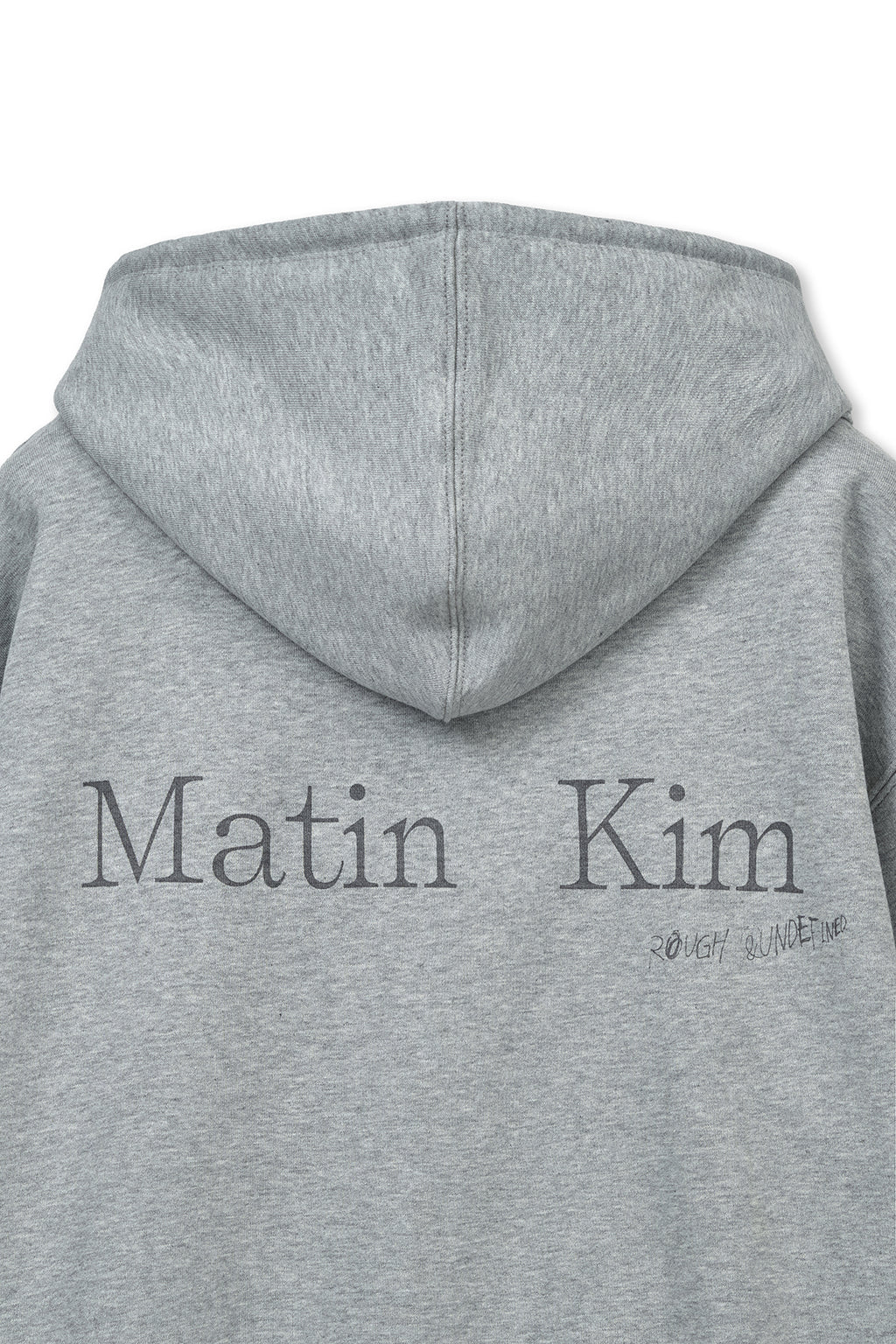 Matin Kim - Back Logo Essential Hoody Zip Up (Grey) product image 5 | TRAB K-Fashion Australia