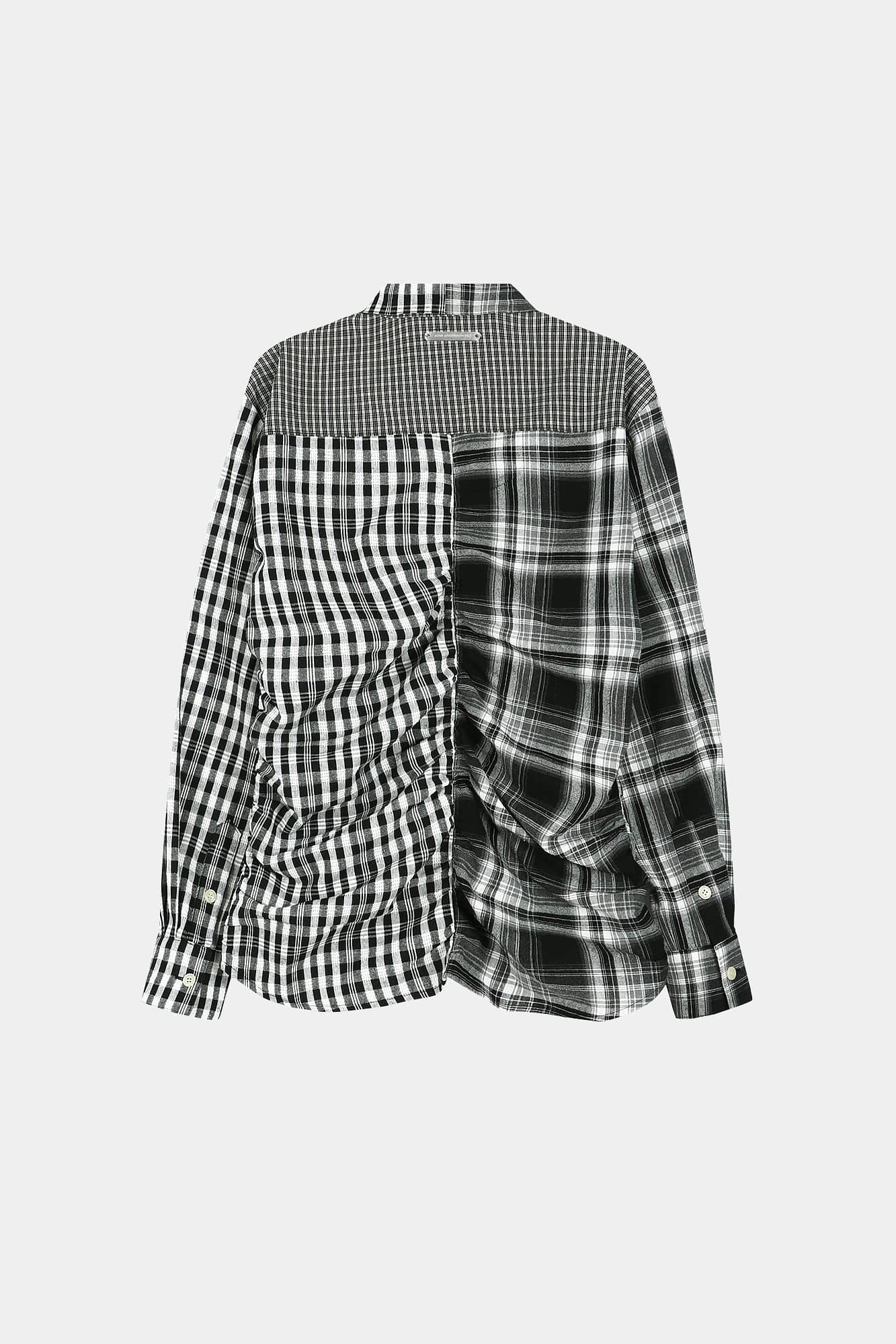 Andersson Bell - Shirred Check Shirt (Black) product image 8 | TRAB K-Fashion Australia