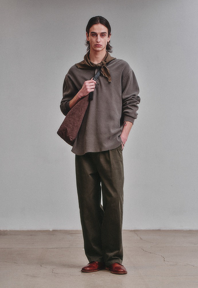 Art if acts - One Tuck Chino Pants (Olive) product image 1 | TRAB K-Fashion Australia