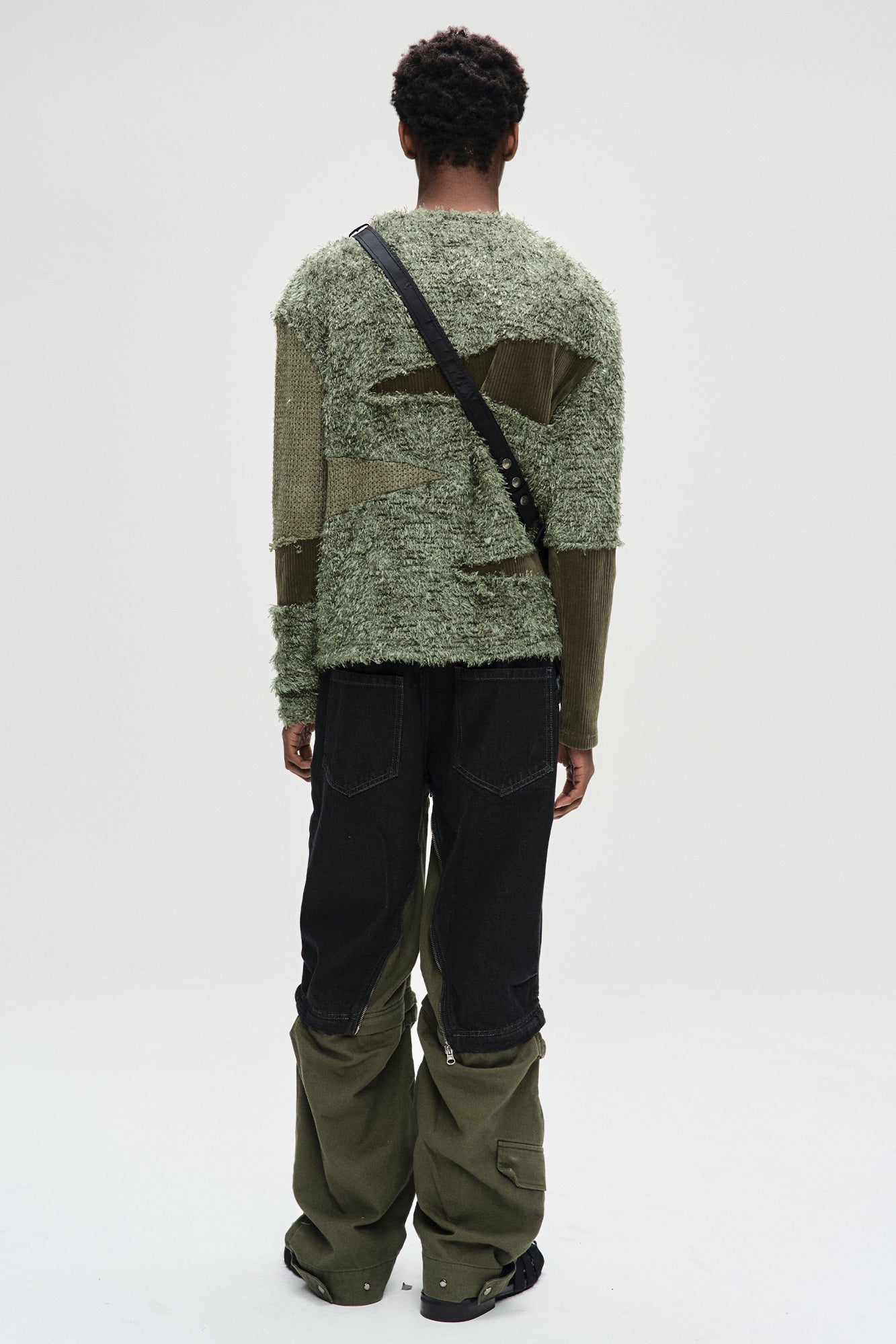 Andersson Bell - Ghillie Color Block Sweater (Khaki) product image 2 | TRAB K-Fashion Australia